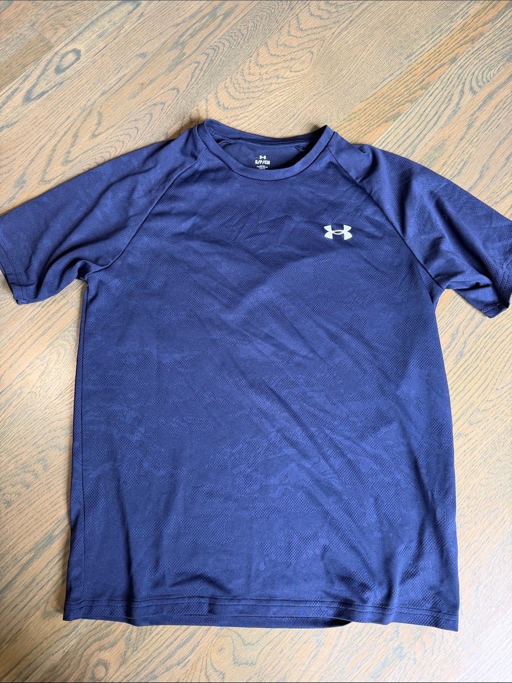 Under Armour Navy Short Sleeve Performance Tee with White Logo
